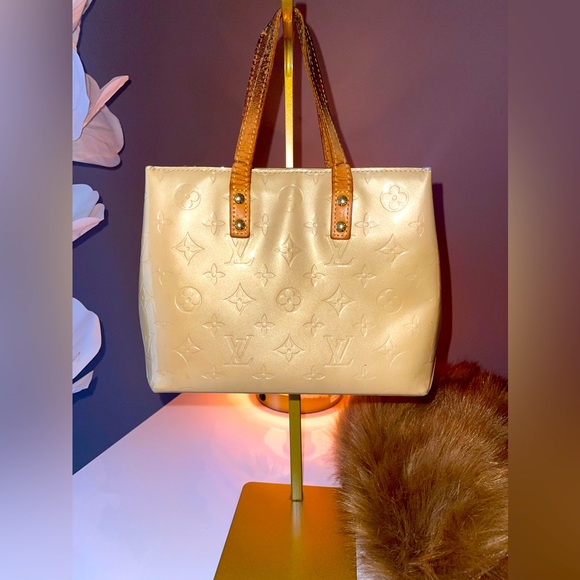 ✨LOUIS VUITTON✨ Vernis Handbag mini tote beige leather monogram - Picture 1 of 11